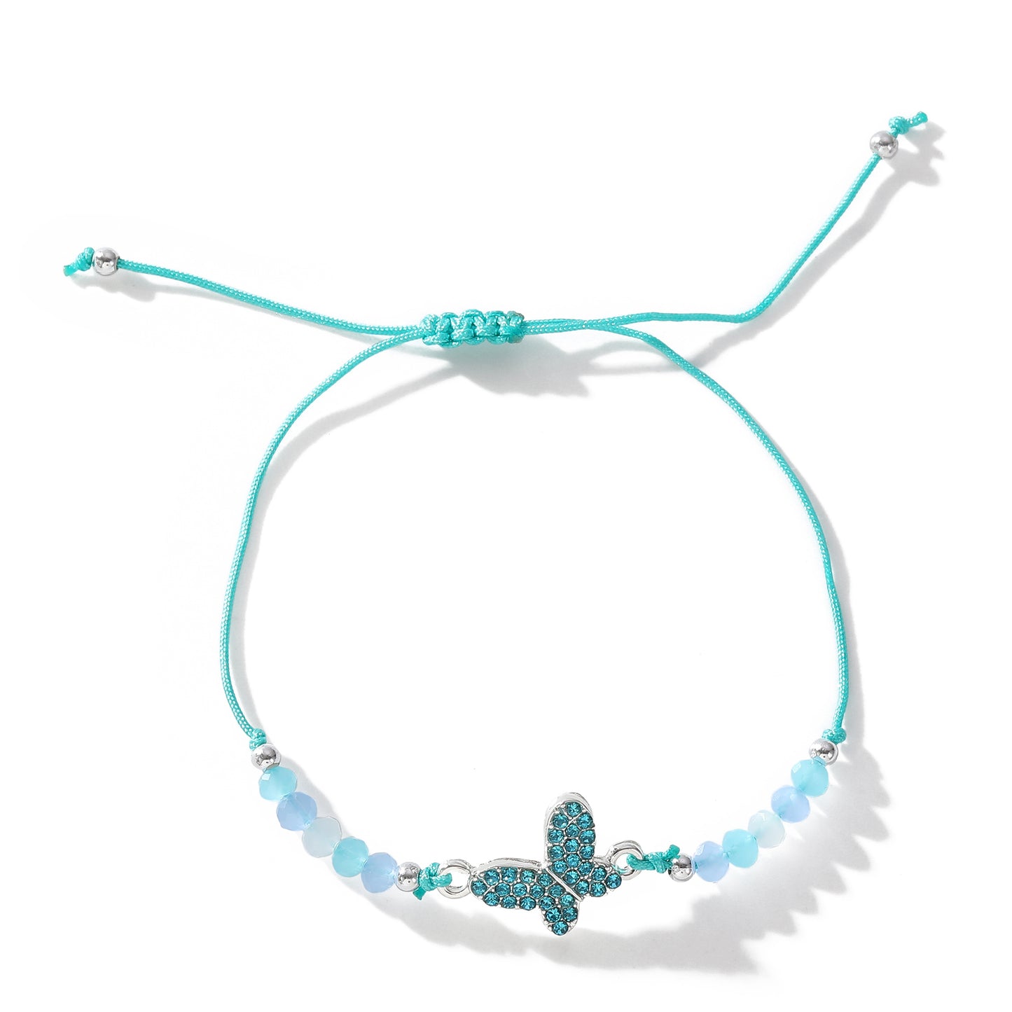 Colorful Crystal Butterfly Charm Beaded Bracelets - Elegant & Durable Jewelry for Women and Girls - Perfect for Everyday Wear and Special Occasions