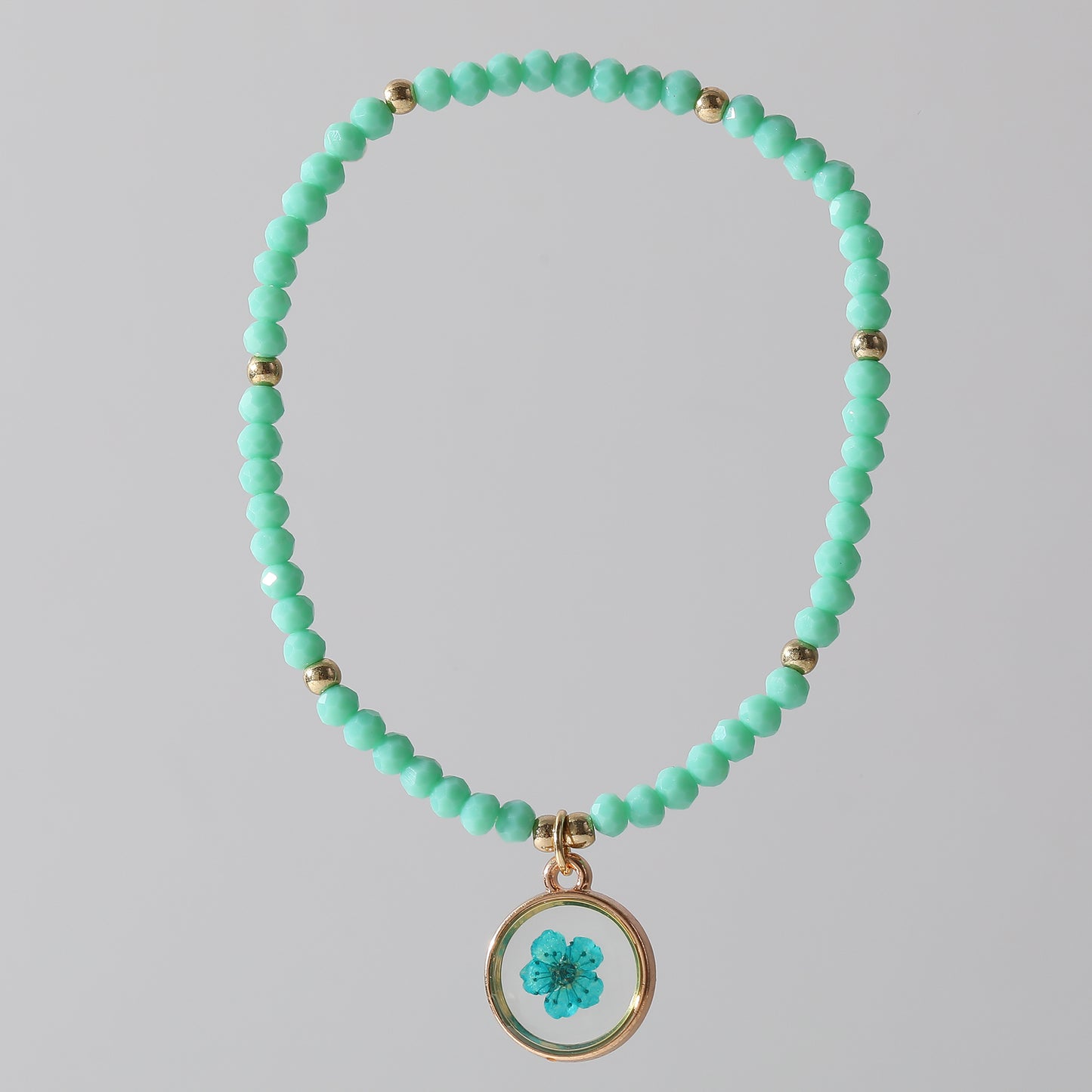 Delicate Beaded Bracelets with Pressed Flower Charms - Vibrant Handmade Jewelry for Women, Perfect for Everyday or Special Occasions