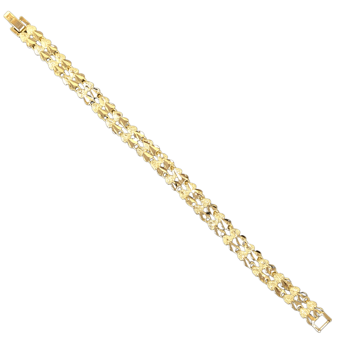 Oro Laminado Gold Filled Parisian Edition Heart Bracelet
