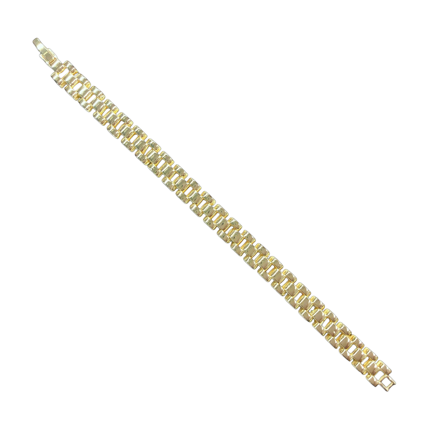 Oro Laminado Gold Filled Venetian Rolx Chain Bracelet