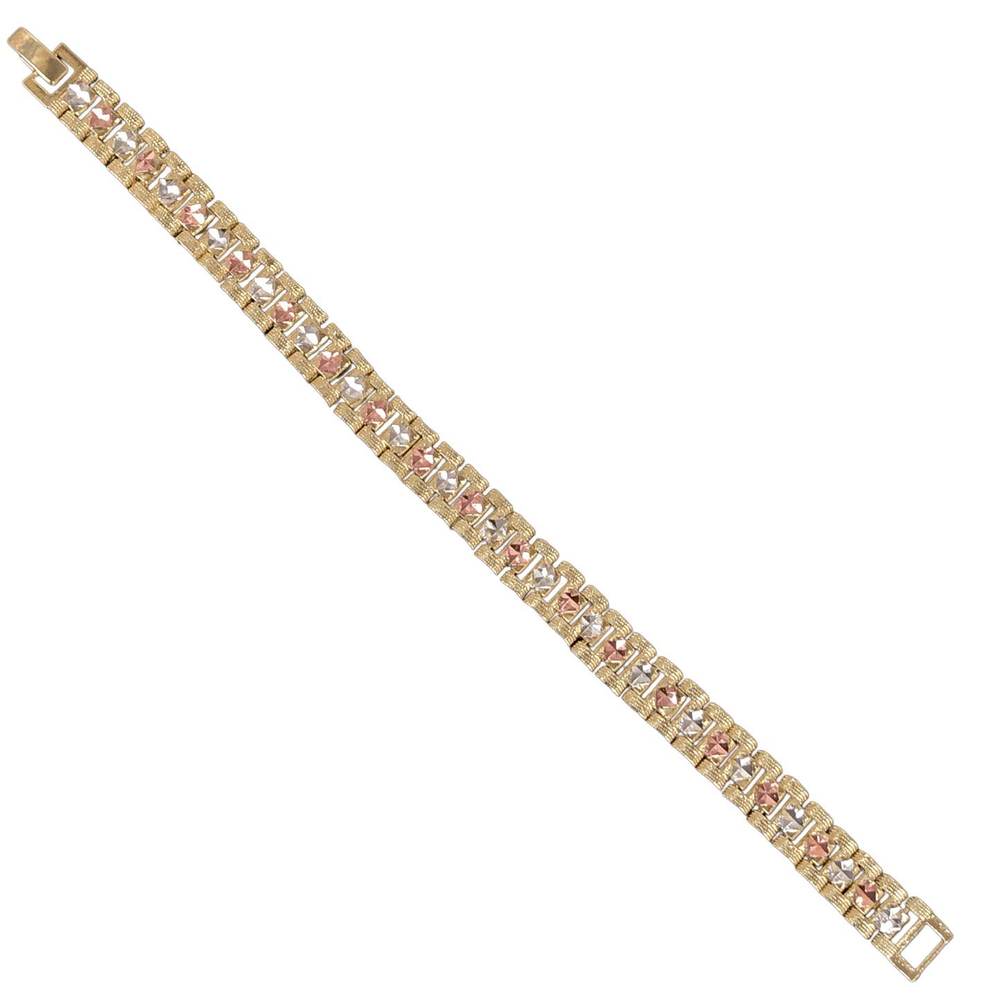 Oro Laminado Gold Filled Tricolor Parisian Edition Rolx Bracelet