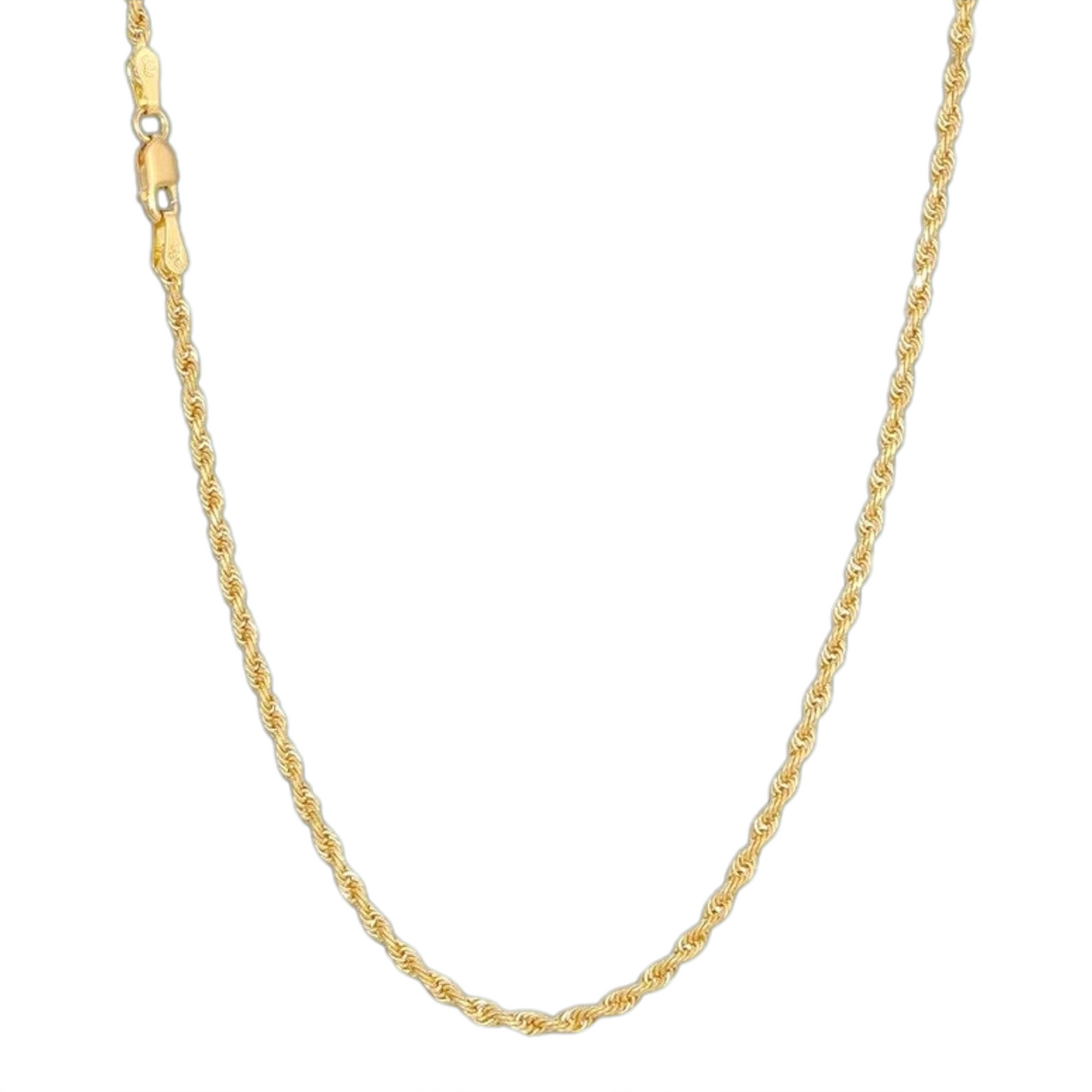 ORO LAMINADO GOLD FILLED 2.5MM ROPE CHAIN Necklace