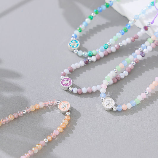 Assorted Beaded Turtle Bracelets for Women & Teens - Gradient Color Options, Adjustable Handmade Jewelry with Symbolic Charm