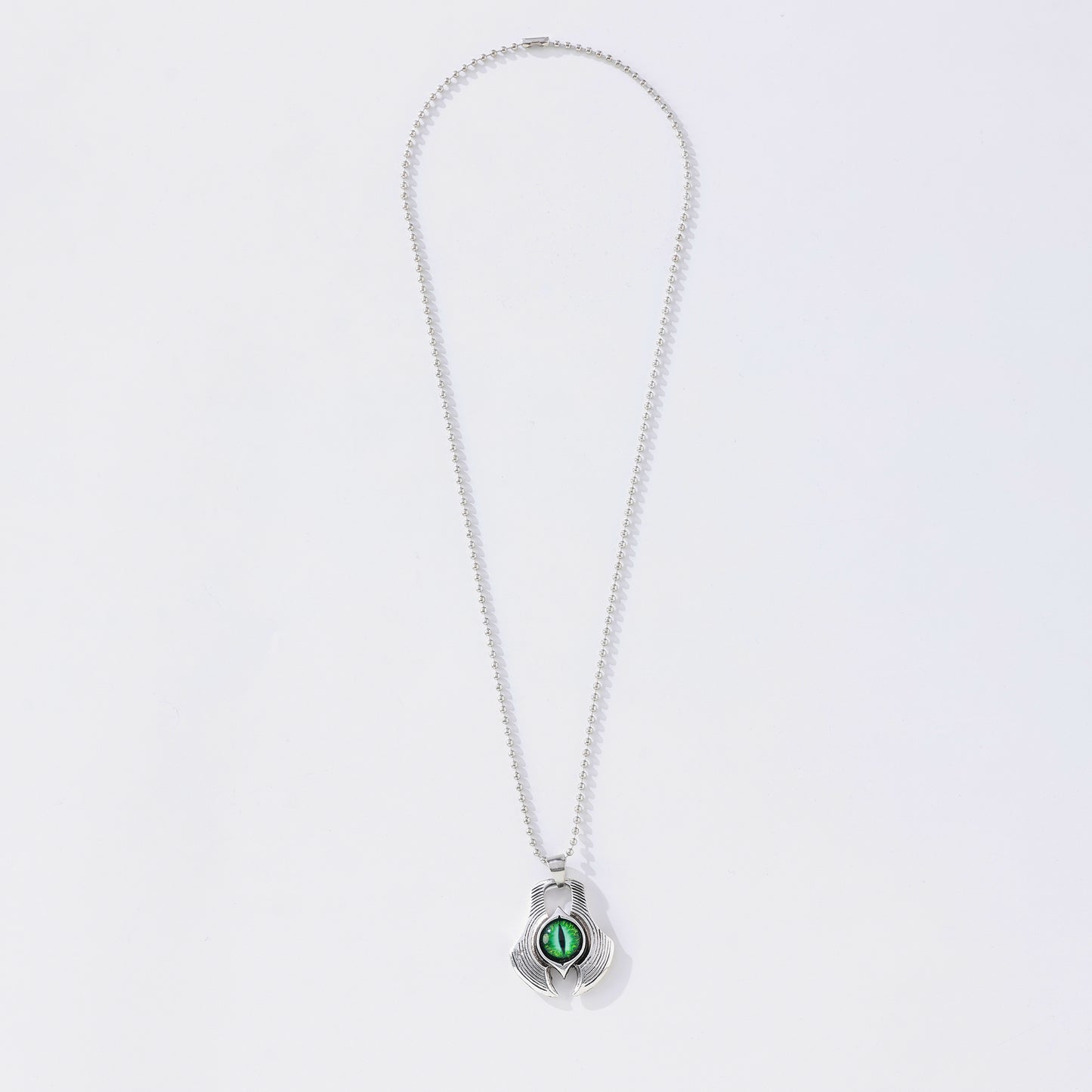 Dart & Eye Pendant Necklace | Gothic Fantasy Jewelry with Silver, Brass & Beaded Chains, Enchanted Green, Purple & Mystical Eye Designs