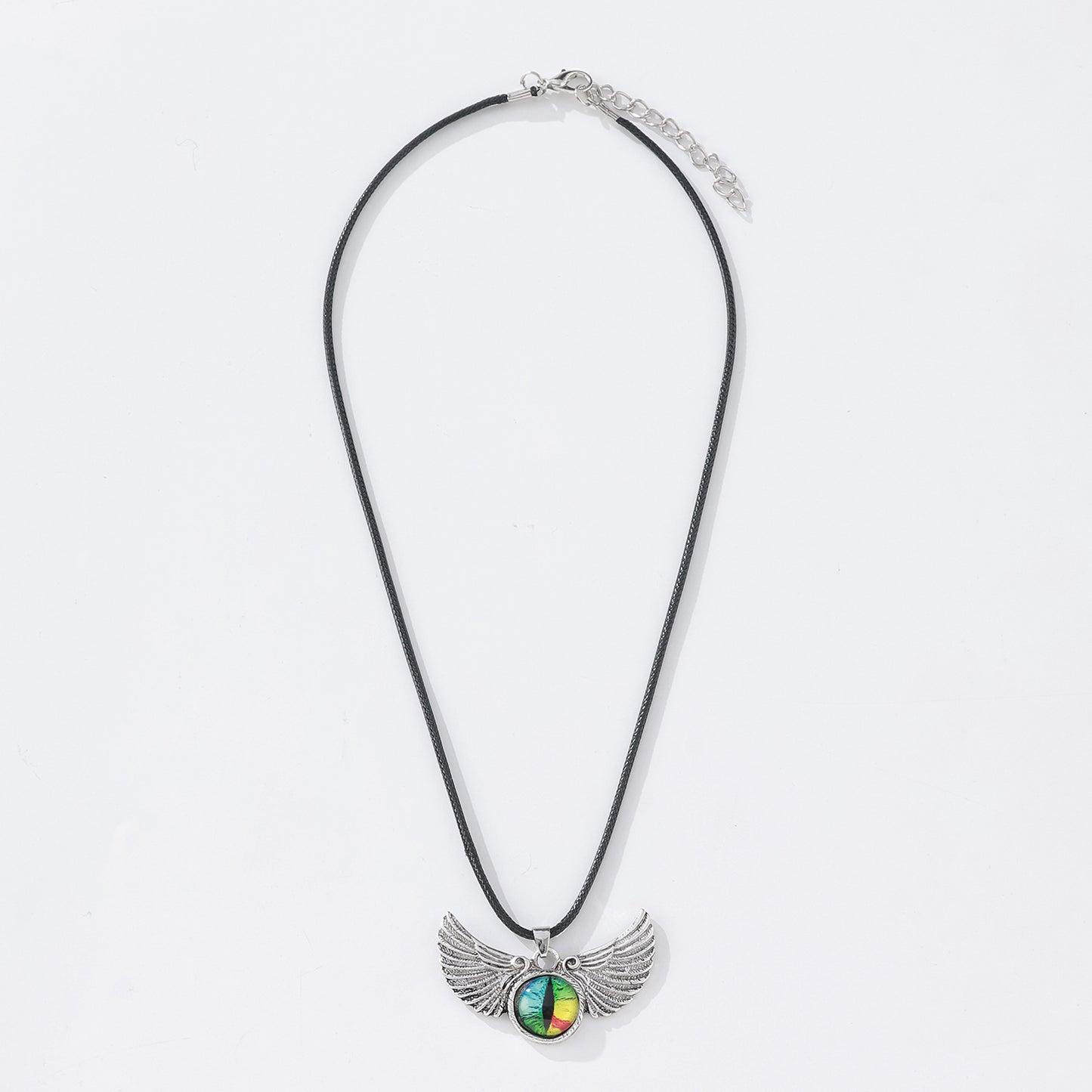 Wing & Eye Pendant Necklace – Assorted Silver & Gold Finishes, Handcrafted Celestial & Gothic Jewelry with Iridescent & Gradient Eye Designs, Stylish Accessories for Men & Women