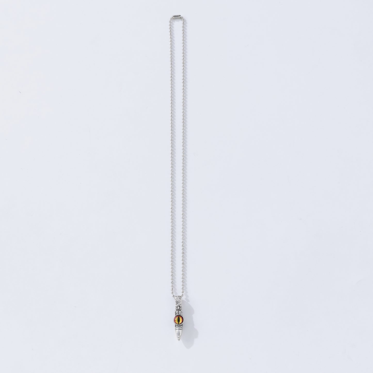 Mystic Eye & Vintage Bullet Pendant Necklace | Silver & Antique Gold Finish, Unique Eye & Gemstone Designs for Women