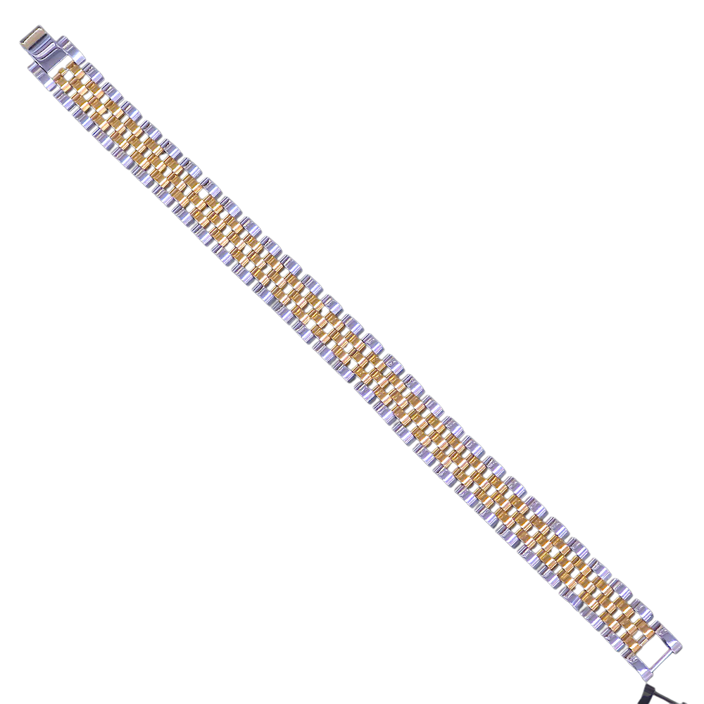 STAINLESS STEEL FLORENTINE ROLX MENS BRACELET