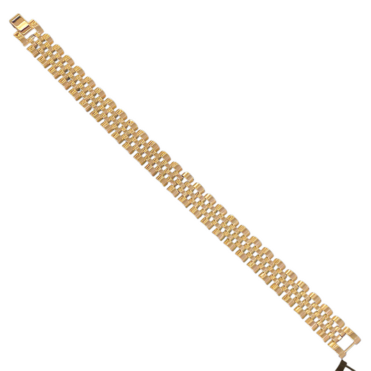STAINLESS STEEL FLORENTINE ROLX MENS BRACELET