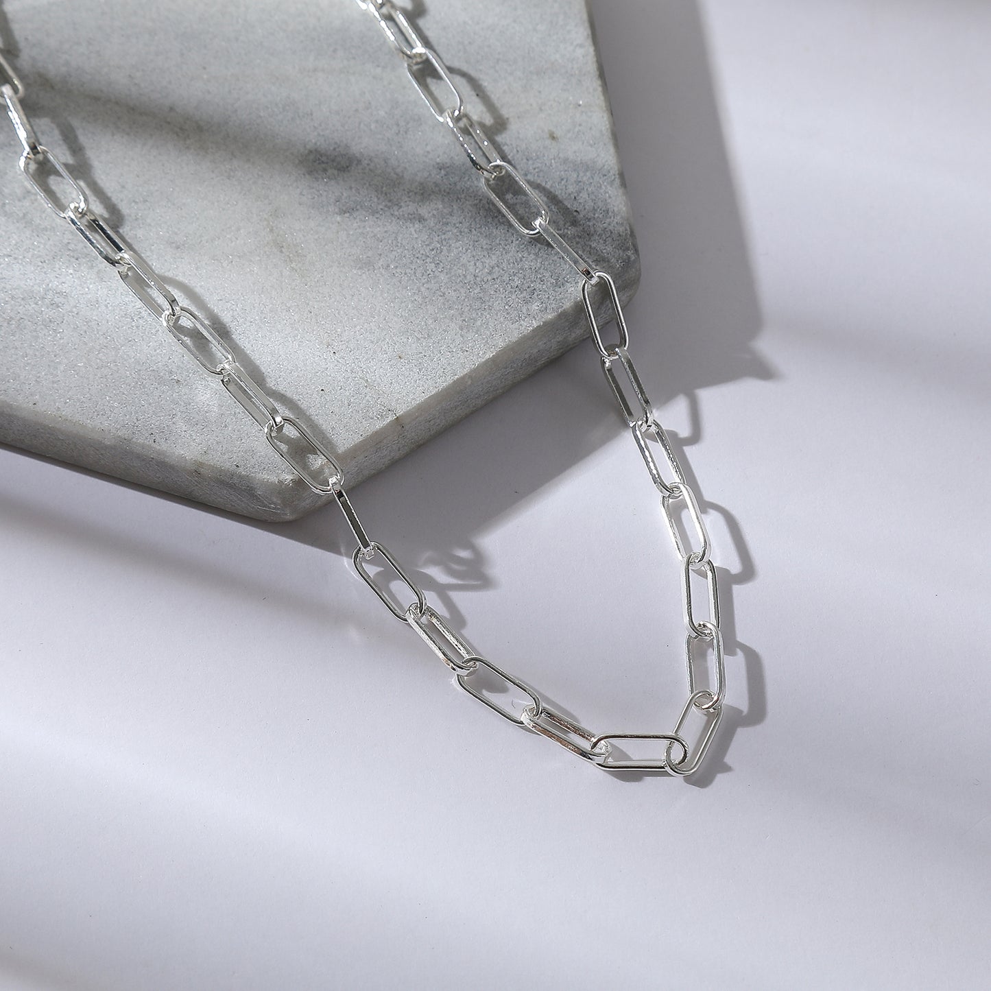 Minimalist Gold & Silver Link Chain Choker – Versatile Statement Necklace
