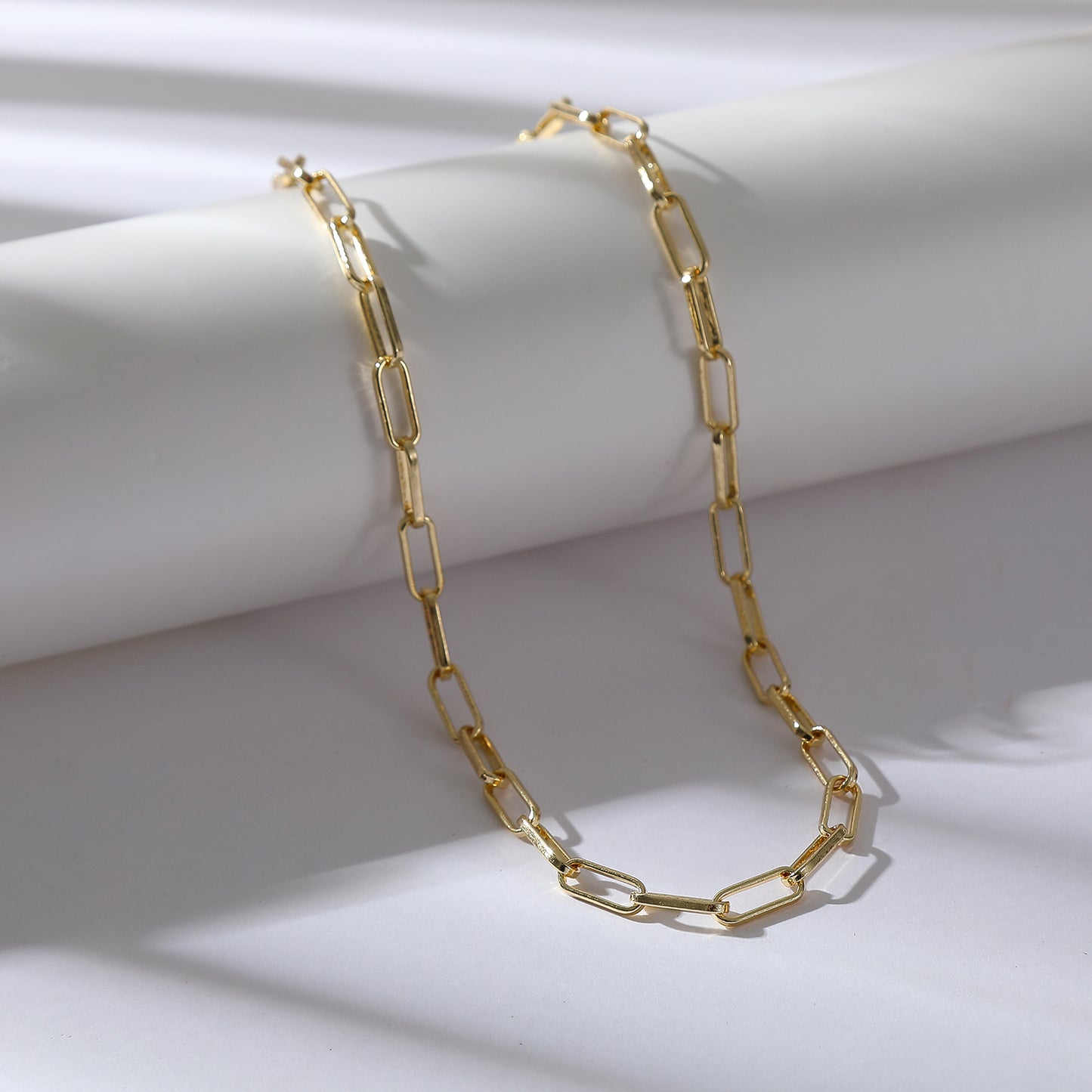 Minimalist Gold & Silver Link Chain Choker – Versatile Statement Necklace
