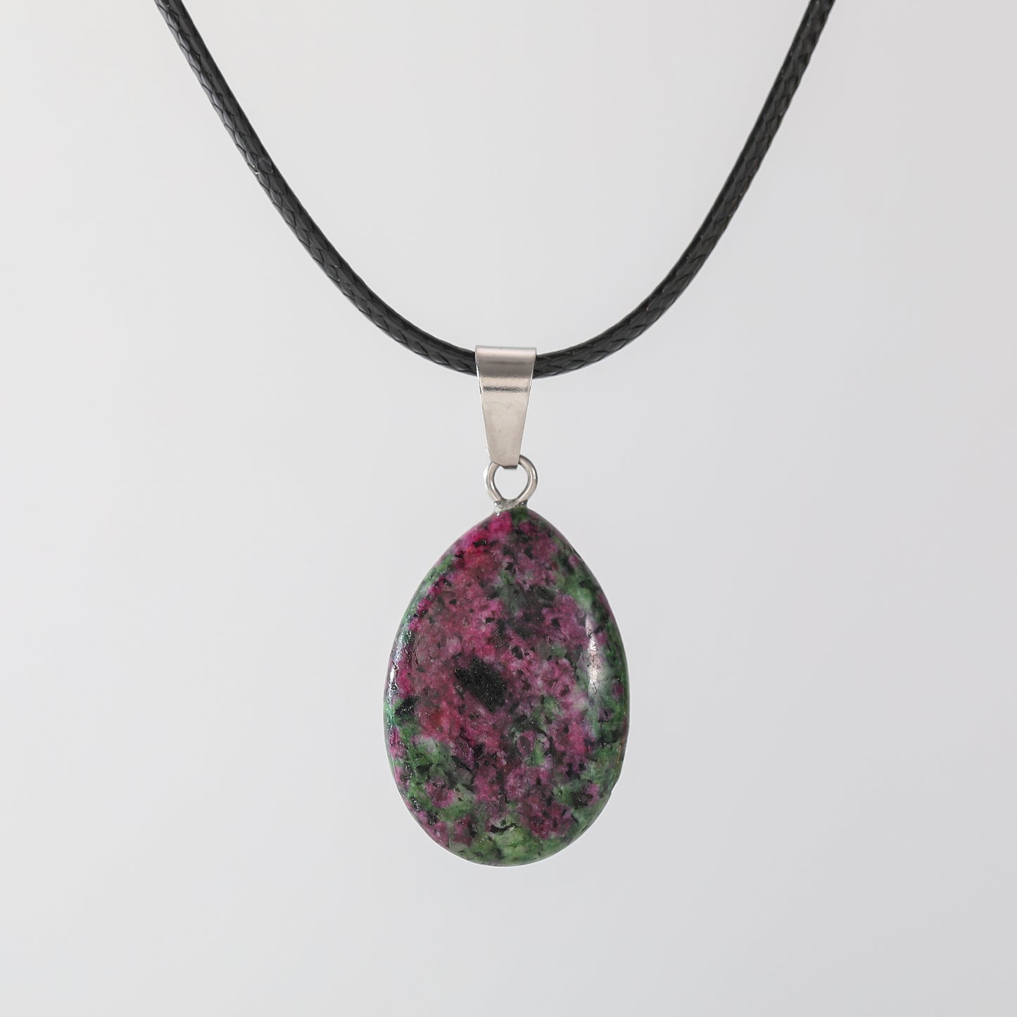 Assorted Genuine Stone Teardrop Necklace - Natural Gemstone Jewelry