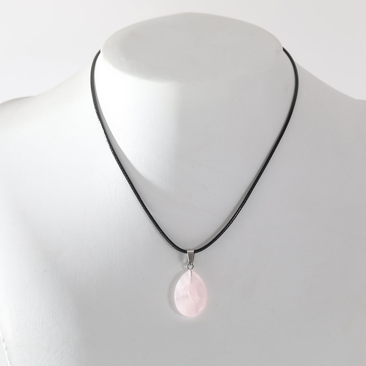 Assorted Genuine Stone Teardrop Necklace - Natural Gemstone Jewelry
