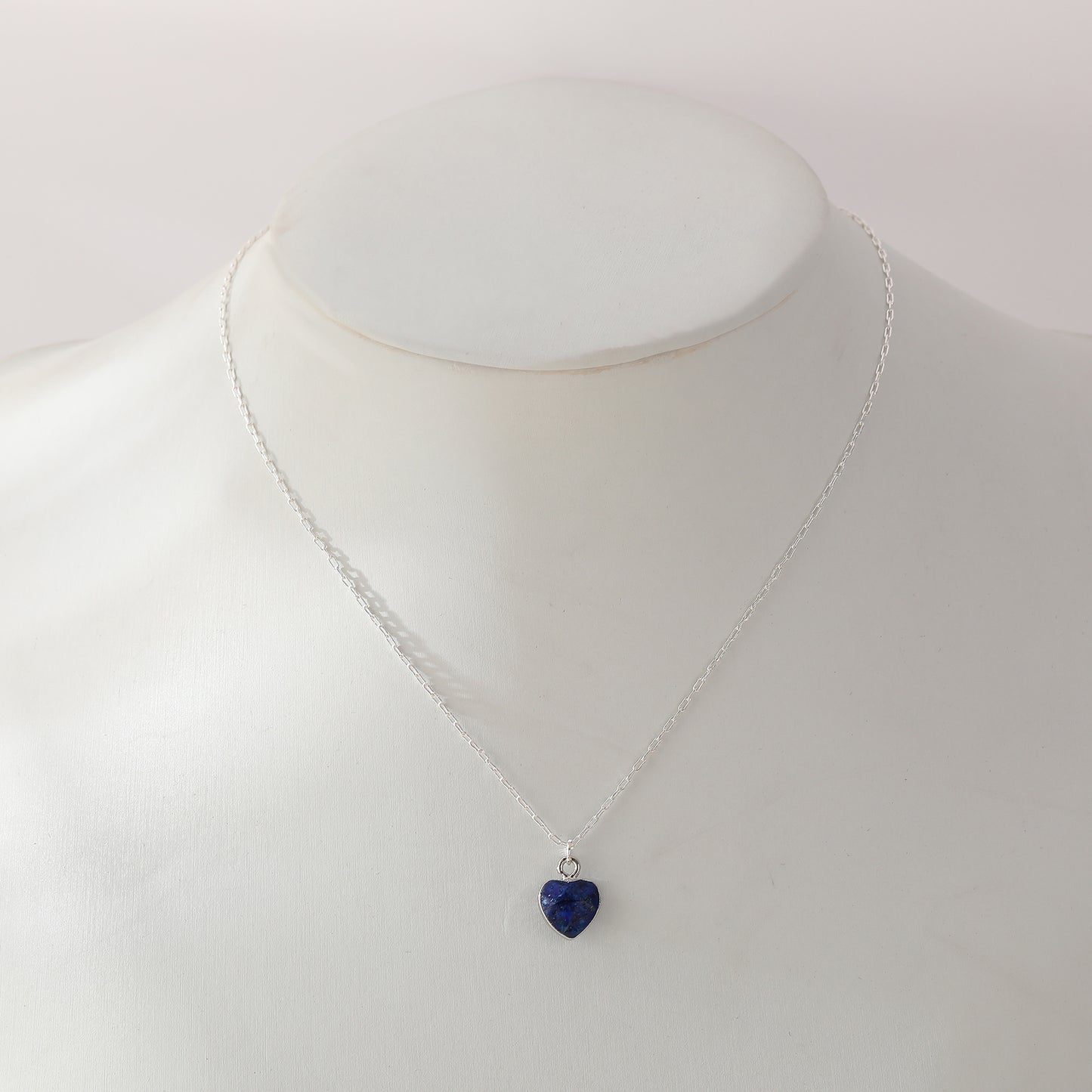 Assorted Genuine Stone Heart Necklace - Unique Handmade Jewelry for Women