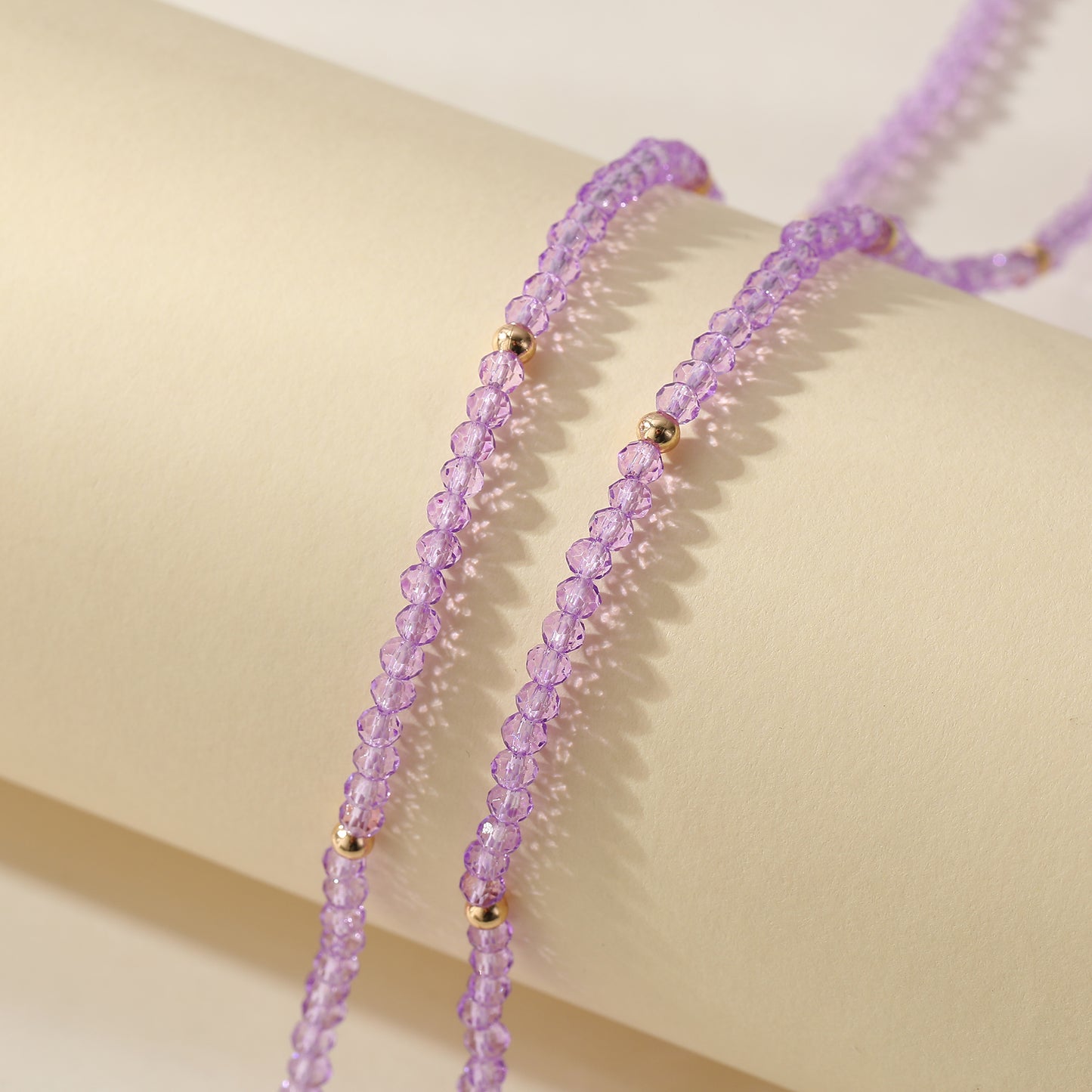 Assorted Pastel Beaded Necklace with Gold & Crystal Butterfly Charm - Elegant & Stylish Jewelry for Women