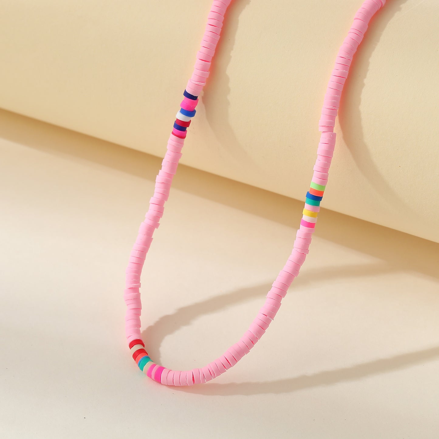 Vibrant Skinny Fimo Color Block Necklace - Trendy Jewelry for Women, Bold & Stylish Accessory