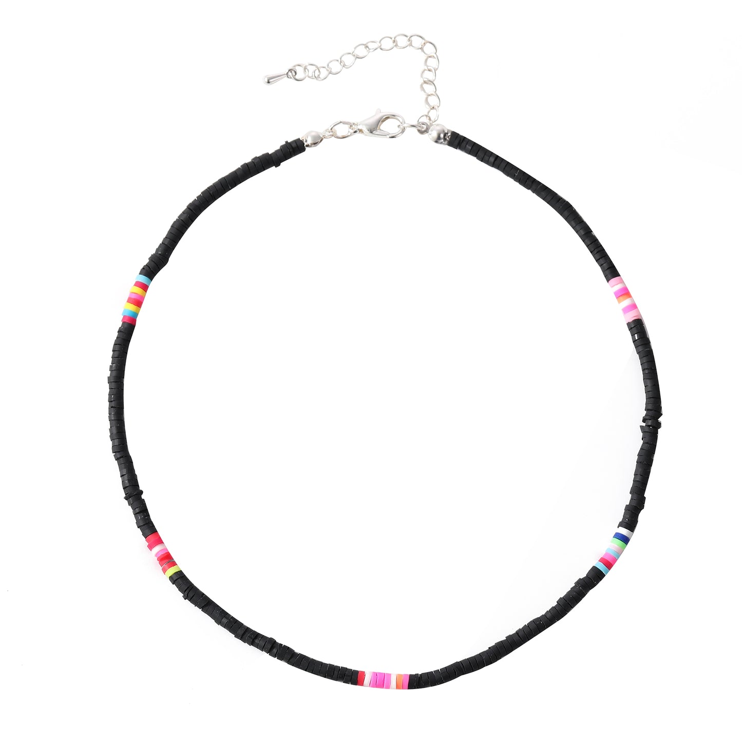 Vibrant Skinny Fimo Color Block Necklace - Trendy Jewelry for Women, Bold & Stylish Accessory