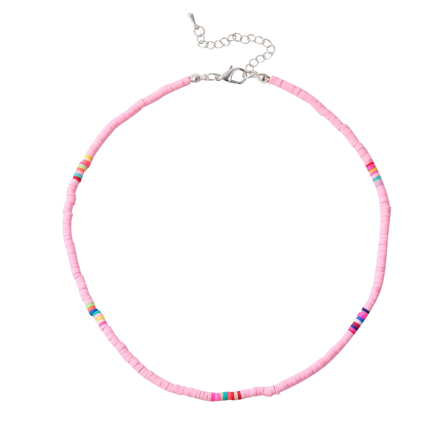 Vibrant Skinny Fimo Color Block Necklace - Trendy Jewelry for Women, Bold & Stylish Accessory