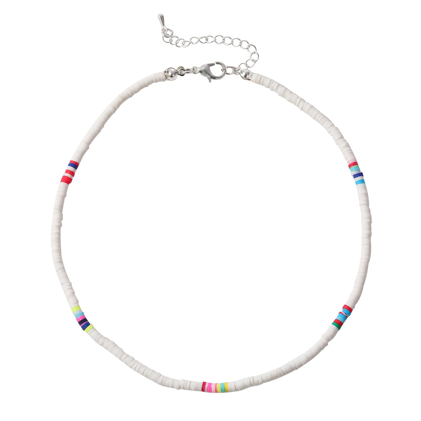 Vibrant Skinny Fimo Color Block Necklace - Trendy Jewelry for Women, Bold & Stylish Accessory