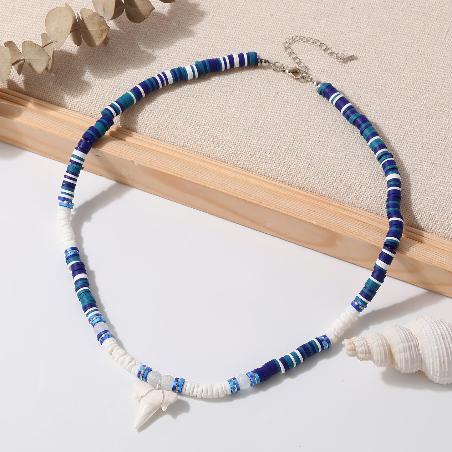 Unisex Shark Tooth Beaded Necklace - Ocean-Inspired Jewelry for Men & Women - Perfect for Beach Vacations, Summer Style, or Tropical Getaways
