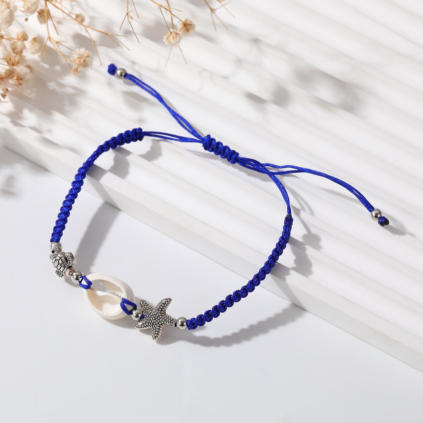 Beach-Inspired Bracelet with Starfish & Turtle Beads - Coastal Charm Jewelry for Women - Perfect for Summer Style, Beach Vacations, Gifts