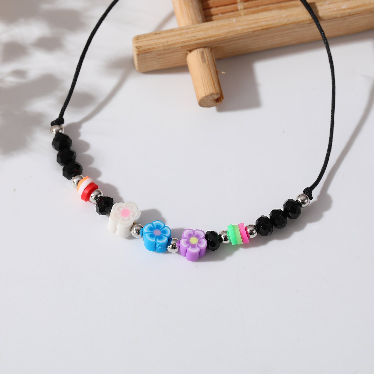 Colorful Handwoven String Bracelets with Round & Flower Beads - Boho Style Jewelry for Women