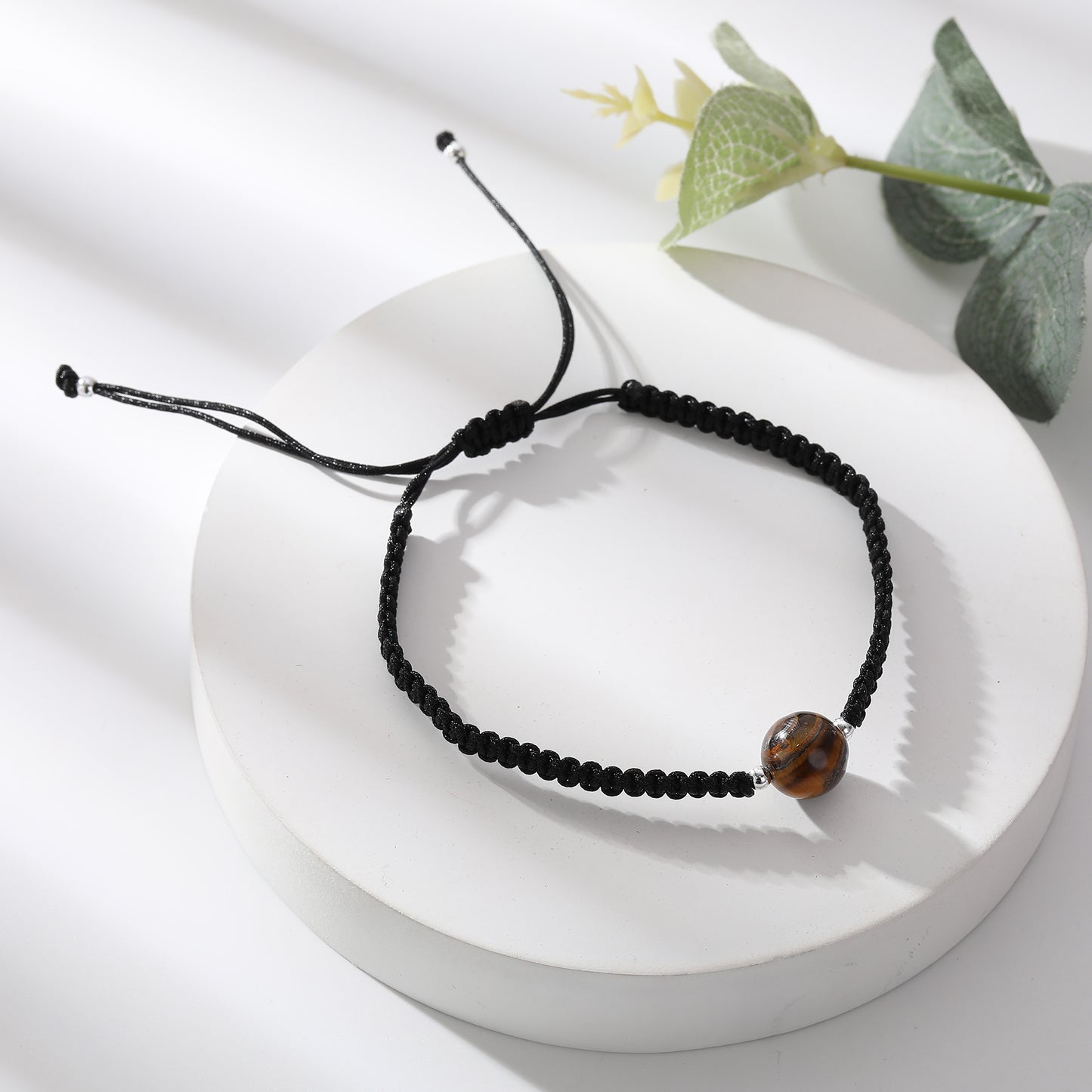 Assorted Adjustable Macrame Bracelets with Round Stone Beads - Handmade Boho Jewelry