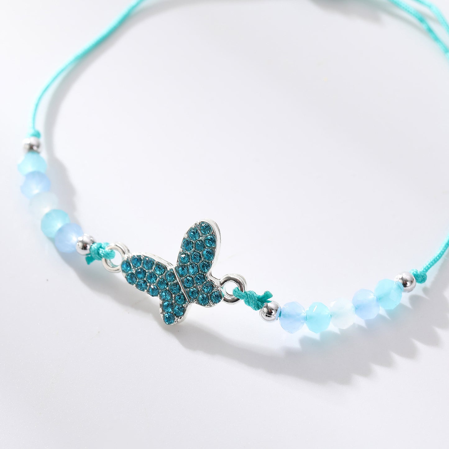Colorful Crystal Butterfly Charm Beaded Bracelets - Elegant & Durable Jewelry for Women and Girls - Perfect for Everyday Wear and Special Occasions
