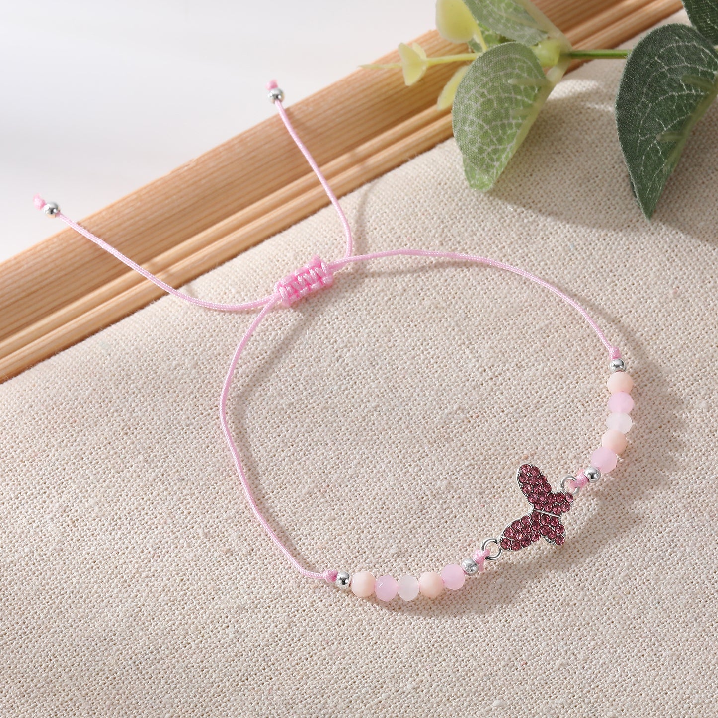 Colorful Crystal Butterfly Charm Beaded Bracelets - Elegant & Durable Jewelry for Women and Girls - Perfect for Everyday Wear and Special Occasions