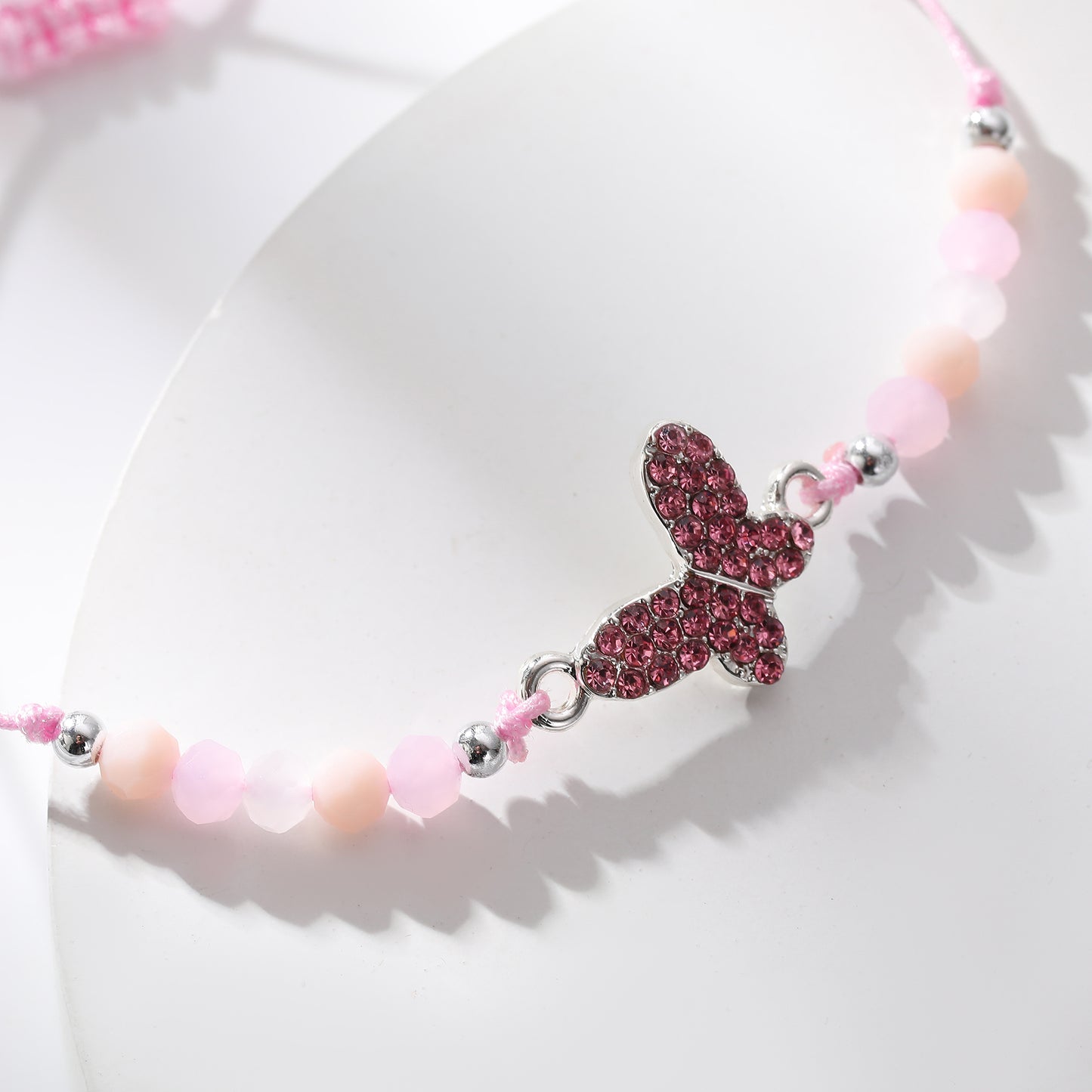 Colorful Crystal Butterfly Charm Beaded Bracelets - Elegant & Durable Jewelry for Women and Girls - Perfect for Everyday Wear and Special Occasions