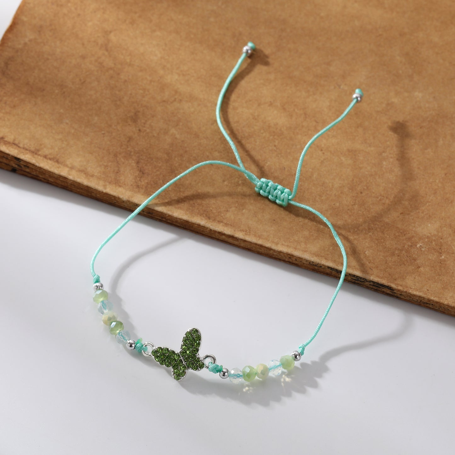 Colorful Crystal Butterfly Charm Beaded Bracelets - Elegant & Durable Jewelry for Women and Girls - Perfect for Everyday Wear and Special Occasions