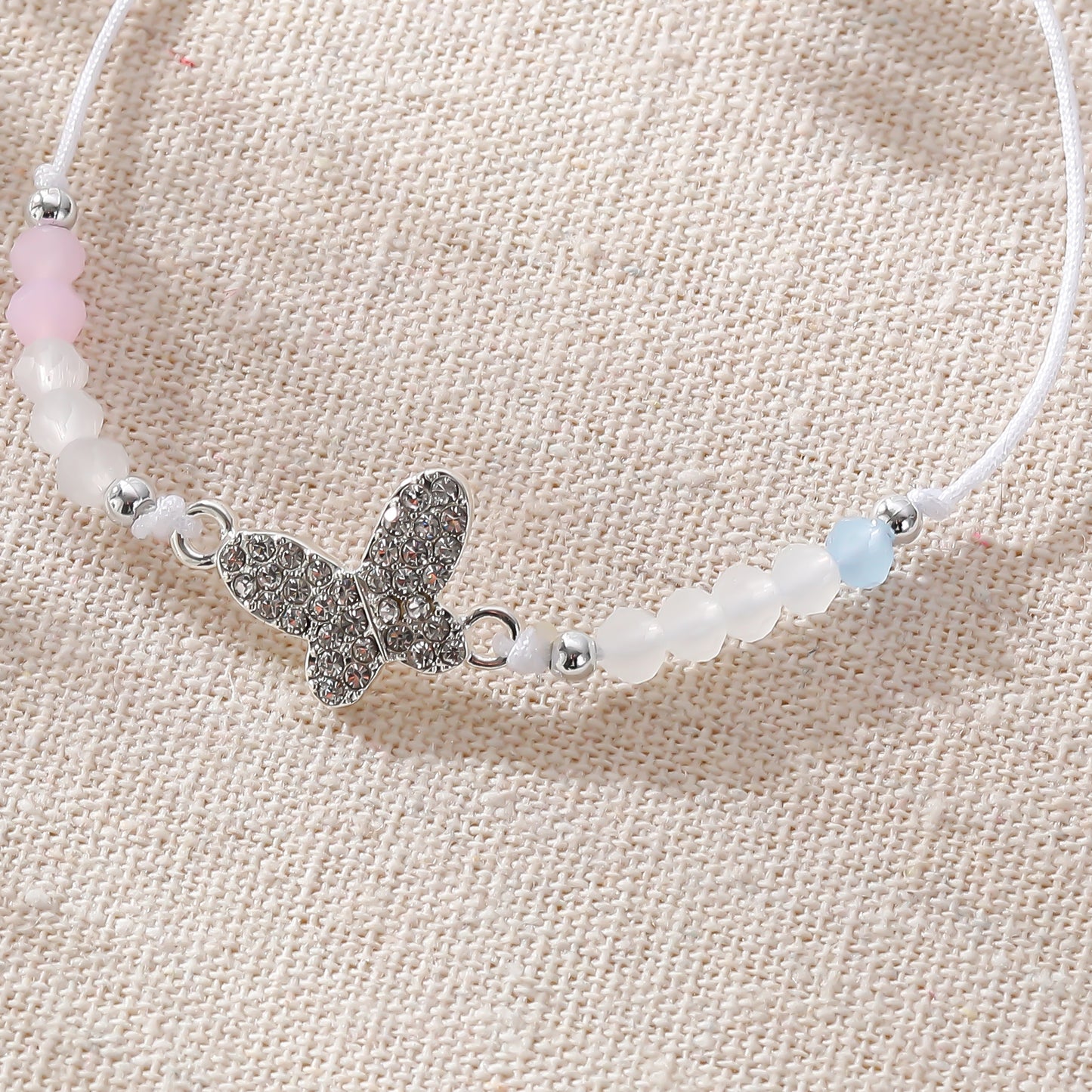 Colorful Crystal Butterfly Charm Beaded Bracelets - Elegant & Durable Jewelry for Women and Girls - Perfect for Everyday Wear and Special Occasions