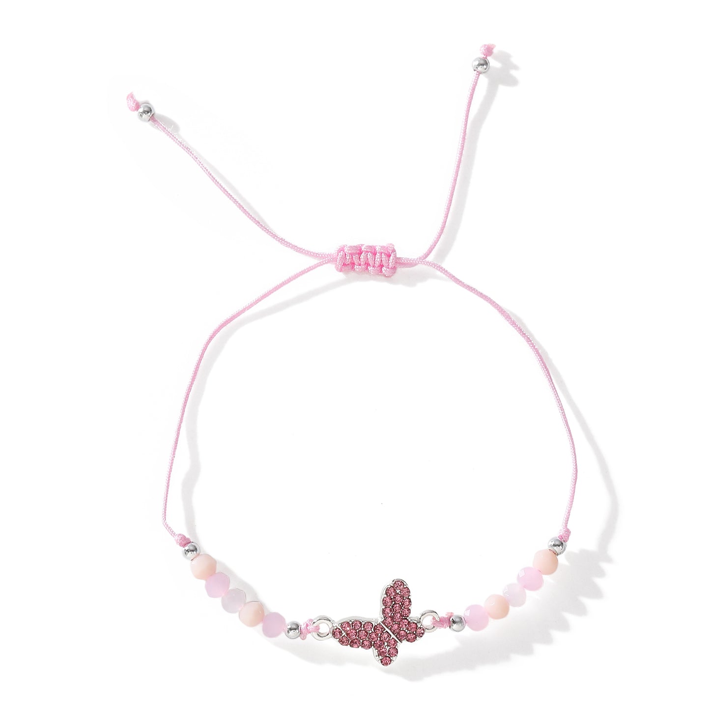 Colorful Crystal Butterfly Charm Beaded Bracelets - Elegant & Durable Jewelry for Women and Girls - Perfect for Everyday Wear and Special Occasions