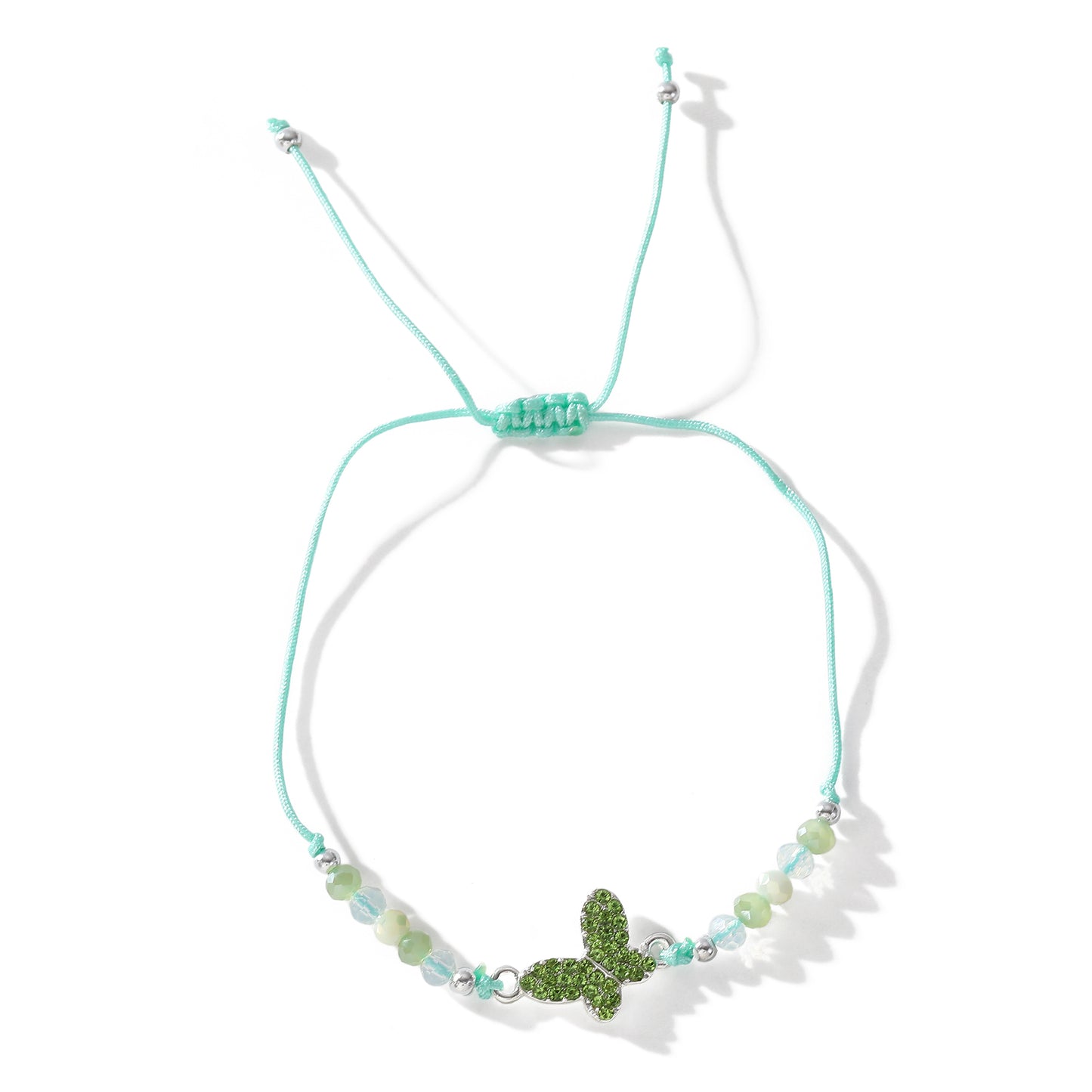 Colorful Crystal Butterfly Charm Beaded Bracelets - Elegant & Durable Jewelry for Women and Girls - Perfect for Everyday Wear and Special Occasions