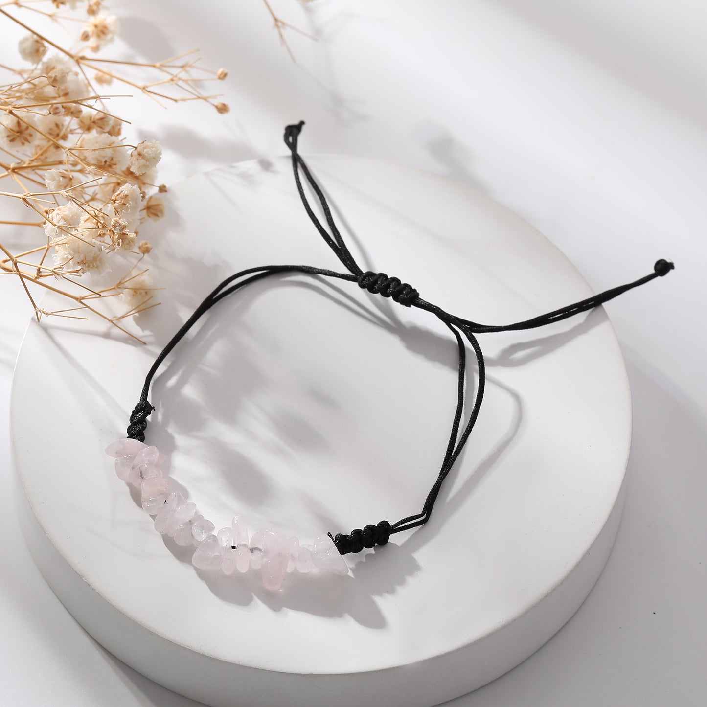 Adjustable Genuine Stone Bracelets - Natural Stone Beads on Durable String - Earthy Elegance for Everyday Wear and Thoughtful Gifts