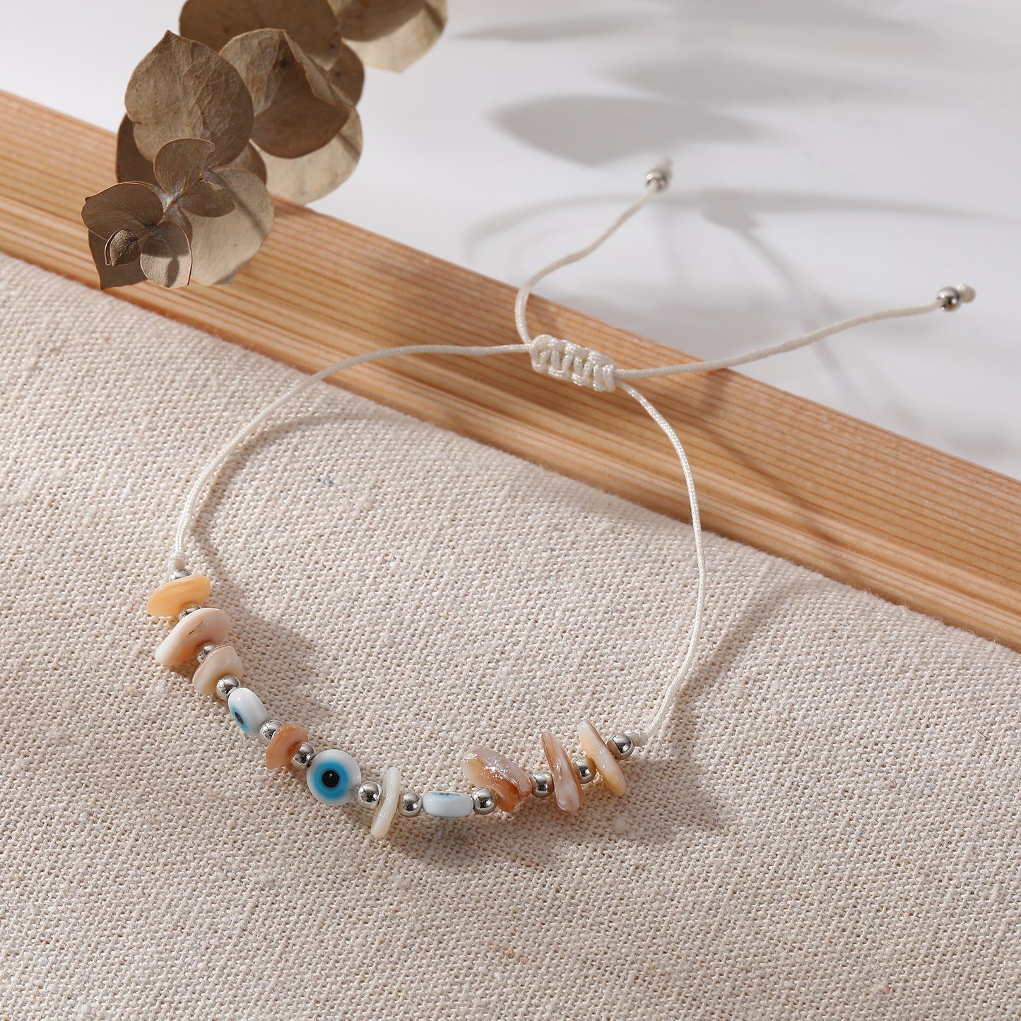 Lucky Eye Beads Bracelet with Stones - Colorful Adjustable Protection Bracelet for Good Fortune & Stylish Everyday Wear