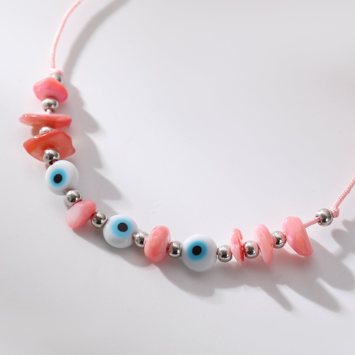 Lucky Eye Beads Bracelet with Stones - Colorful Adjustable Protection Bracelet for Good Fortune & Stylish Everyday Wear