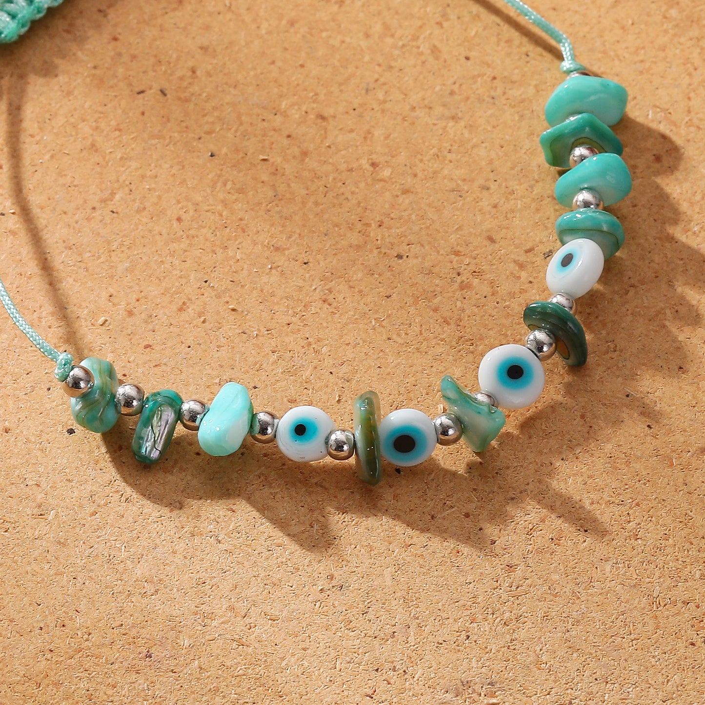 Lucky Eye Beads Bracelet with Stones - Colorful Adjustable Protection Bracelet for Good Fortune & Stylish Everyday Wear