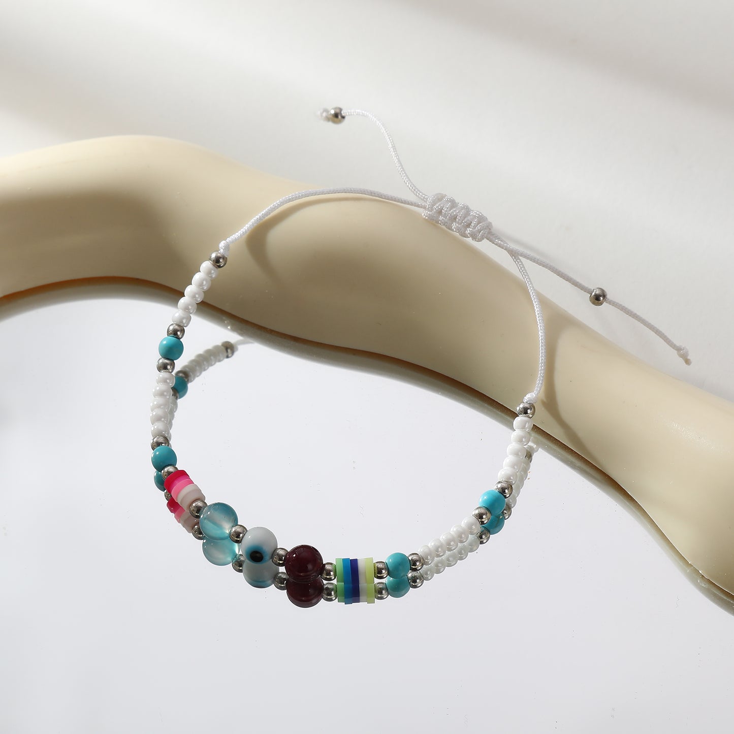 Adjustable Lucky Eye Beaded Bracelets - Colorful & Versatile Jewelry for Women - Perfect for Summer Style and Everyday Wear