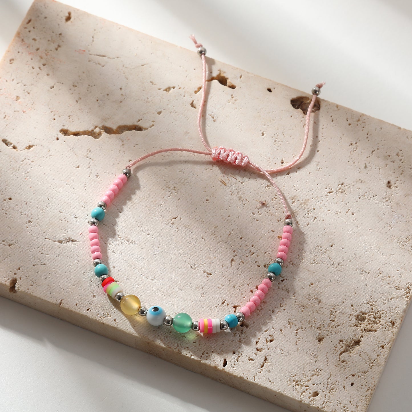 Adjustable Lucky Eye Beaded Bracelets - Colorful & Versatile Jewelry for Women - Perfect for Summer Style and Everyday Wear