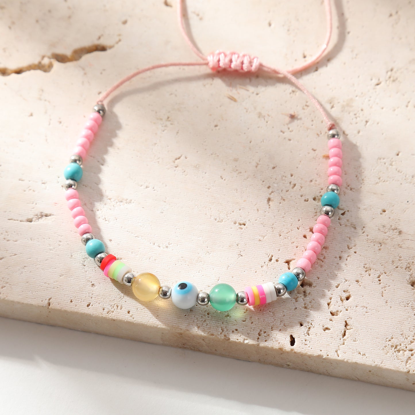 Adjustable Lucky Eye Beaded Bracelets - Colorful & Versatile Jewelry for Women - Perfect for Summer Style and Everyday Wear