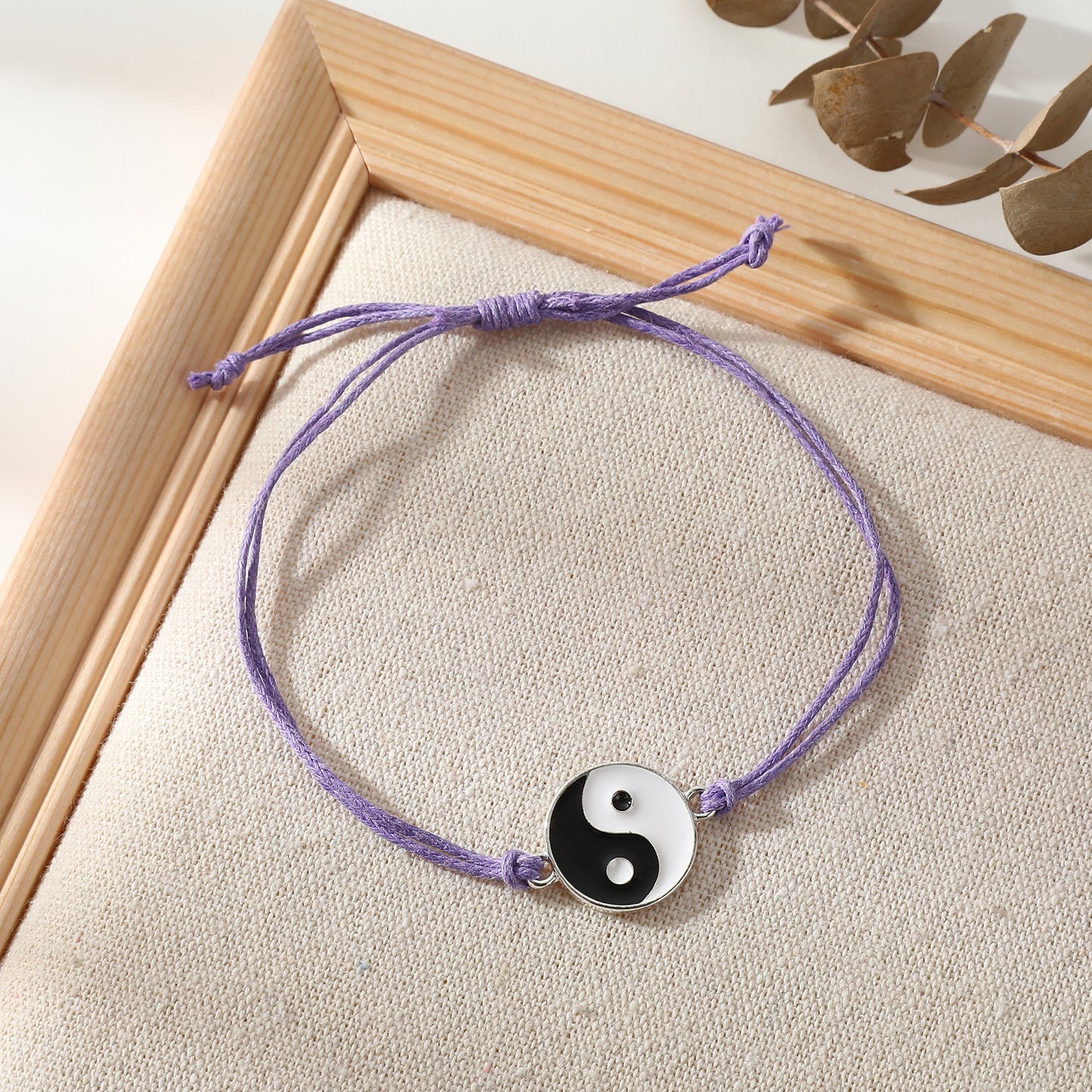 Adjustable Yin Yang Bracelet – Colorful String Friendship Jewelry