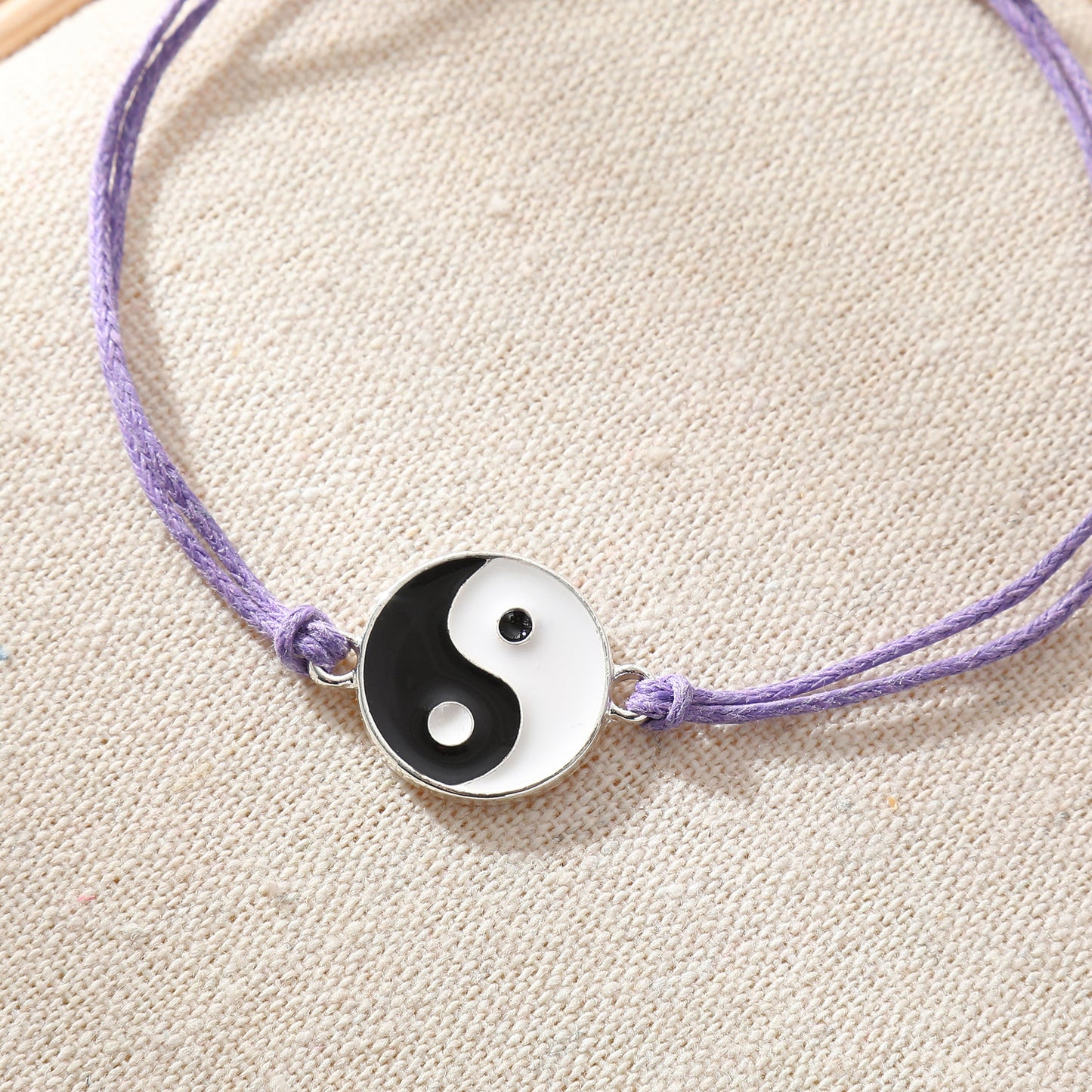 Adjustable Yin Yang Bracelet – Colorful String Friendship Jewelry