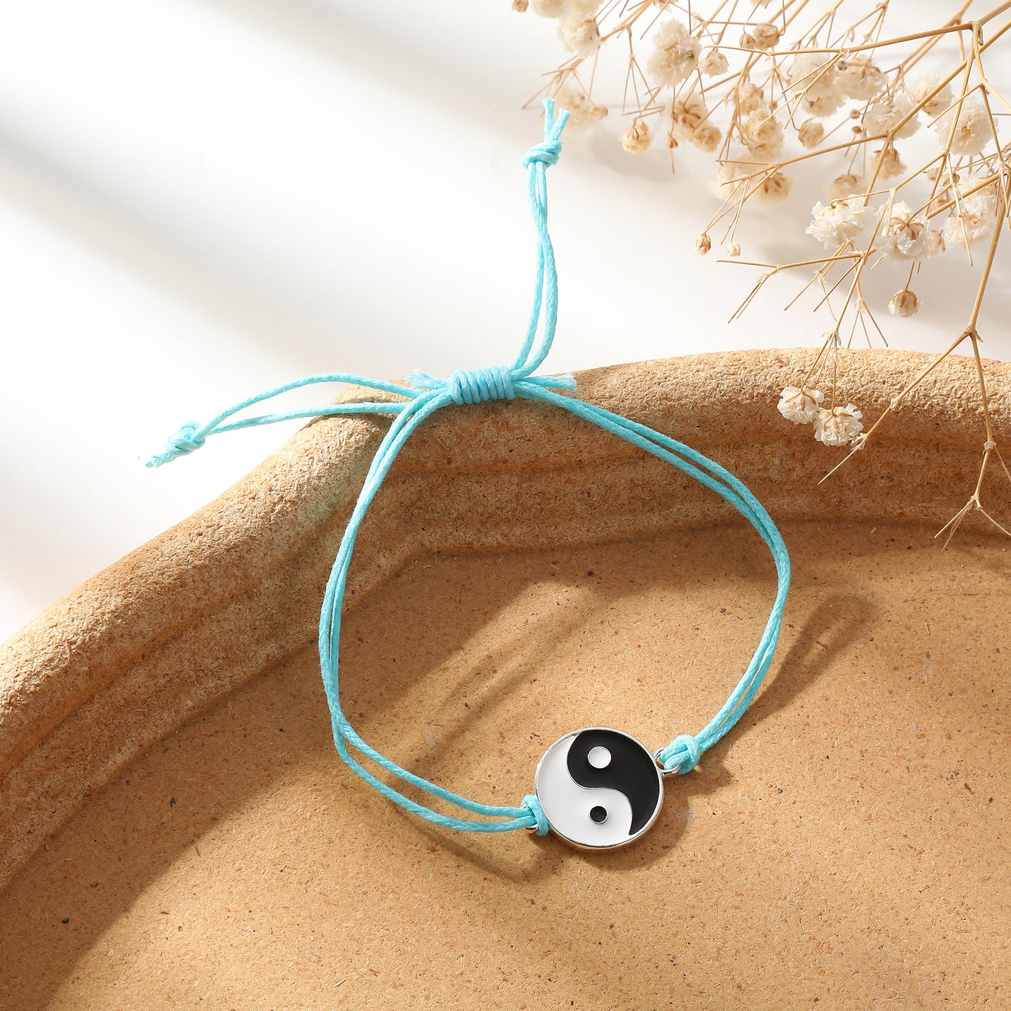 Adjustable Yin Yang Bracelet – Colorful String Friendship Jewelry