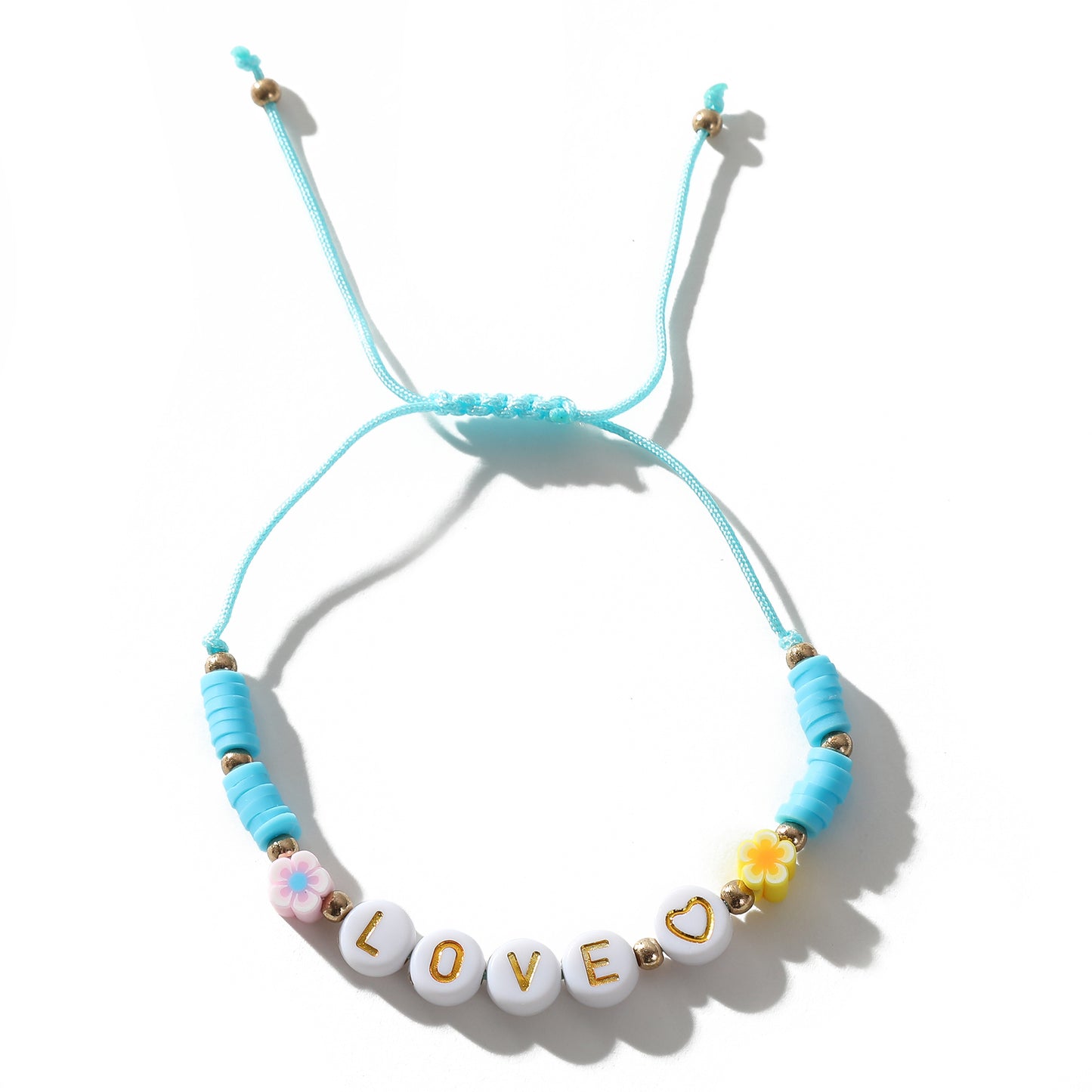 Adjustable "LOVE" Word Bracelets - Colorful Beaded String Jewelry for Kids & Teens, Perfect for Gifts