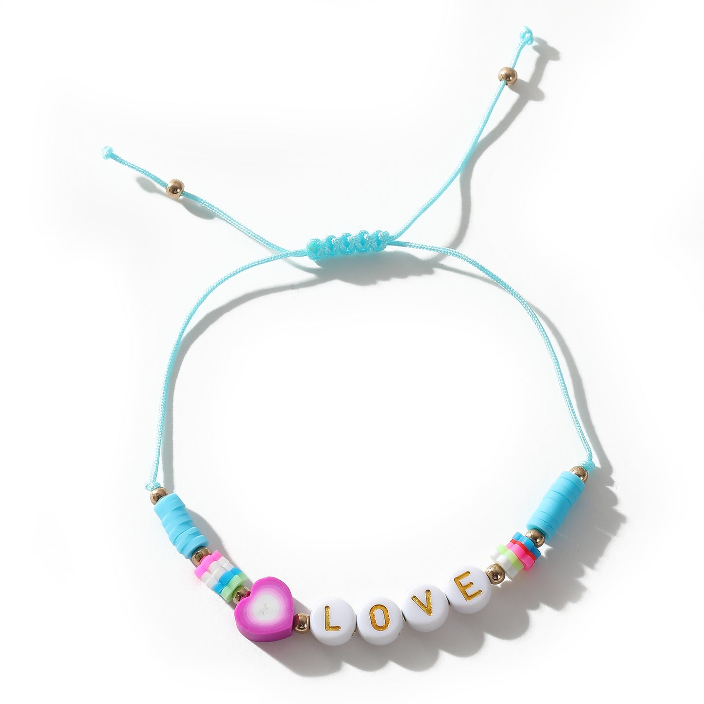 Adjustable "LOVE" Word Bracelets - Colorful Beaded String Jewelry for Kids & Teens, Perfect for Gifts