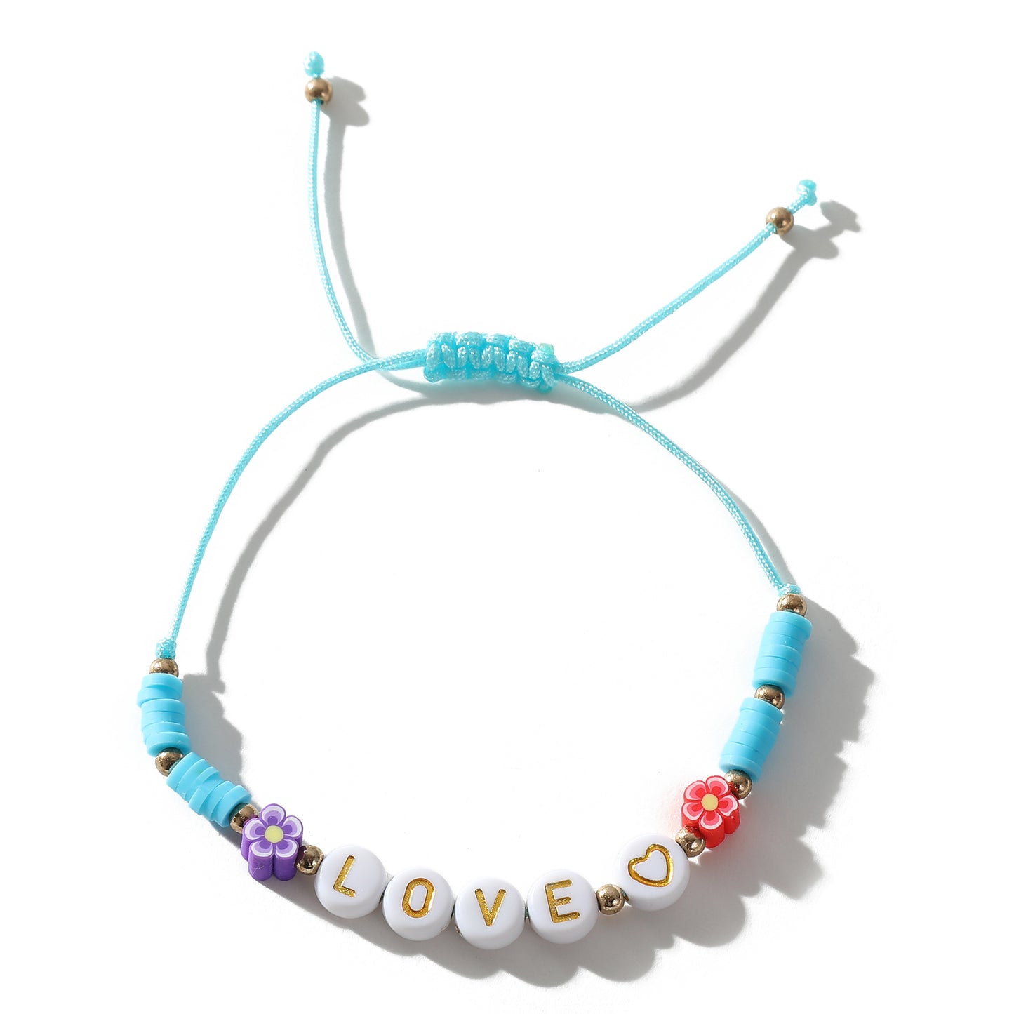 Adjustable "LOVE" Word Bracelets - Colorful Beaded String Jewelry for Kids & Teens, Perfect for Gifts