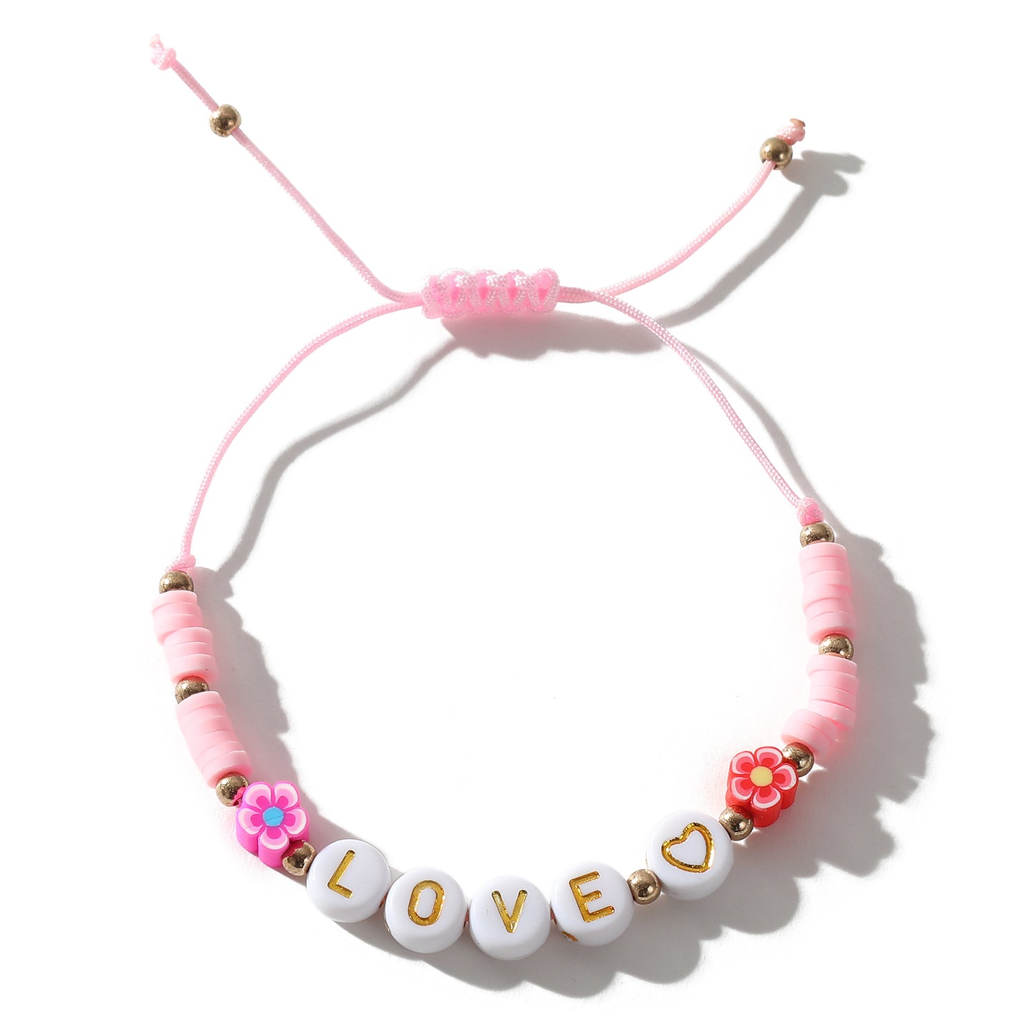 Adjustable "LOVE" Word Bracelets - Colorful Beaded String Jewelry for Kids & Teens, Perfect for Gifts