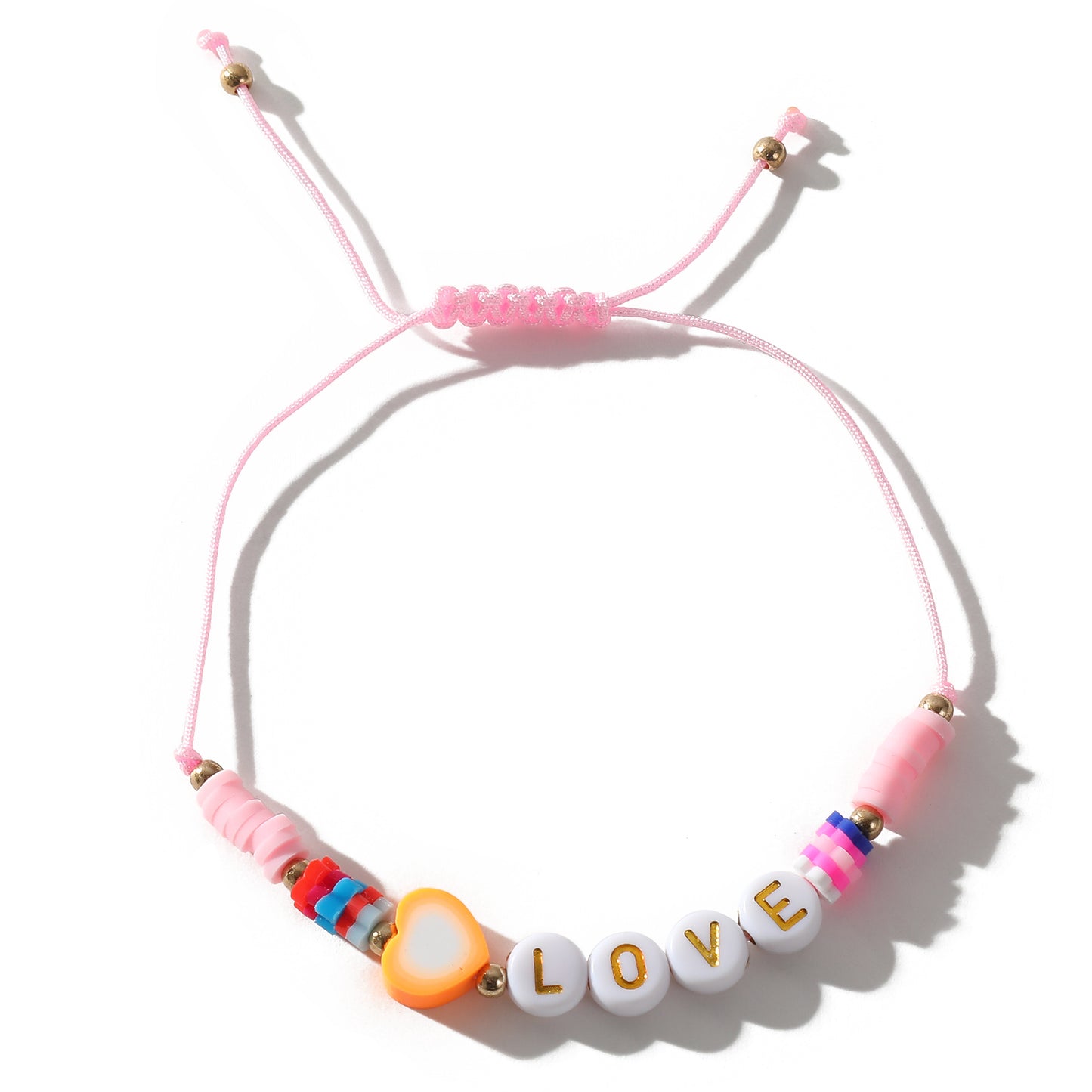 Adjustable "LOVE" Word Bracelets - Colorful Beaded String Jewelry for Kids & Teens, Perfect for Gifts