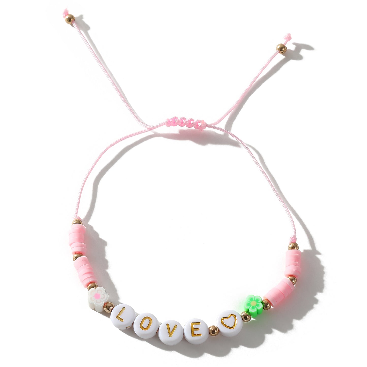 Adjustable "LOVE" Word Bracelets - Colorful Beaded String Jewelry for Kids & Teens, Perfect for Gifts