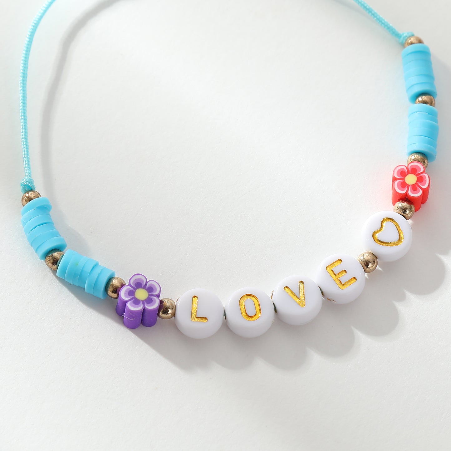 Adjustable "LOVE" Word Bracelets - Colorful Beaded String Jewelry for Kids & Teens, Perfect for Gifts